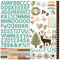 Simple Stories - Winter Wonderland Collection - 12 x 12 Cardstock Stickers - Combo