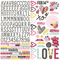 Simple Stories - Love and Adore Collection - 12 x 12 Cardstock Stickers - Combo