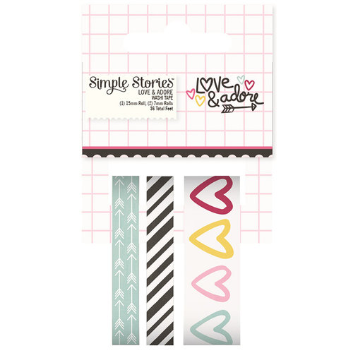 Simple Stories - Love and Adore Collection - Washi Tape