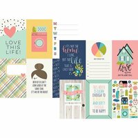 Simple Stories - Domestic Bliss Collection - 12 x 12 Double Sided Paper - 4 x 6 Vertical Elements