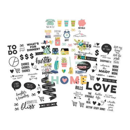 Simple Stories - Domestic Bliss Collection - Clear Stickers