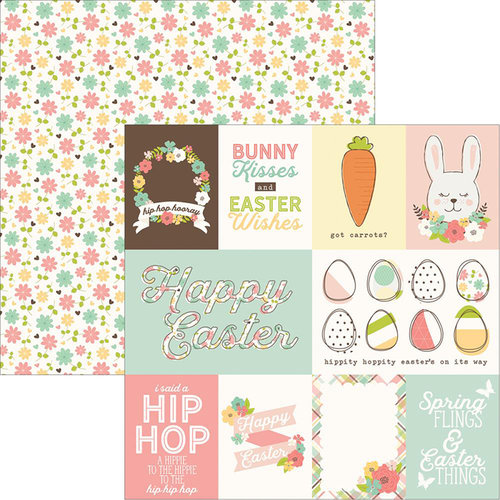 Simple Stories - Easter Collection - 12 x 12 Double Sided Paper - 3 x 4 and 4 x 6 Journaling Card Elements