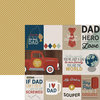 Simple Stories - Dad Collection - 12 x 12 Double Sided Paper - 3 x 4 and 4 x 6 Journaling Card Elements