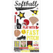 Simple Stories - Softball Collection - Cardstock Stickers