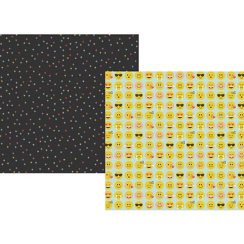 Simple Stories - Emoji Love Collection - 12 x 12 Double Sided Paper - YAY