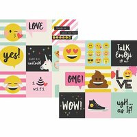 Simple Stories - Emoji Love Collection - 12 x 12 Double Sided Paper - 4 x 4 Elements