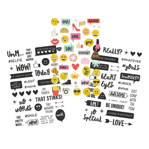 Simple Stories - Emoji Love Collection - Clear Stickers