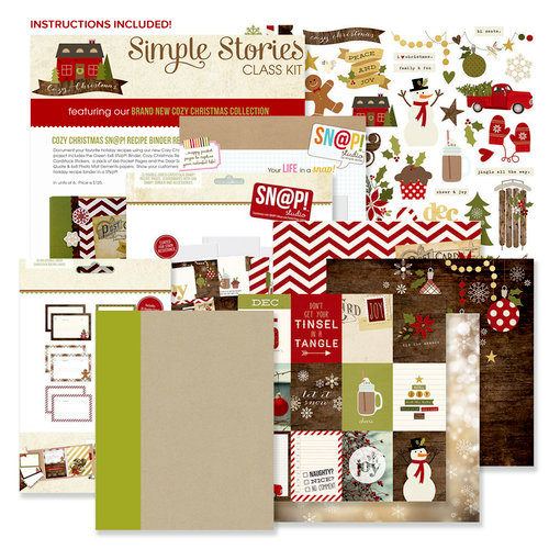 Simple Stories - Cozy Christmas Collection - SNAP Recipe Binder Class Kit