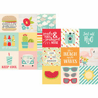 Simple Stories - Summer Days Collection - 12 x 12 Double Sided Paper - 4 x 4 Elements