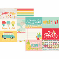 Simple Stories - Summer Days Collection - 12 x 12 Double Sided Paper - 4 x 6 Horizontal Elements