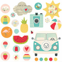 Simple Stories - Summer Days Collection - Decorative Brads