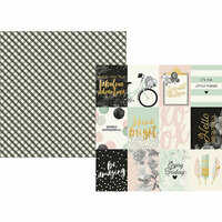 Simple Stories - Beautiful Collection - 12 x 12 Double Sided Paper with Foil Accents - 3 x 4 Elements with Foil Accents