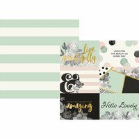 Simple Stories - Beautiful Collection - 12 x 12 Double Sided Paper with Foil Accents - 4 x 6 Horizontal Elements with Foil Accents