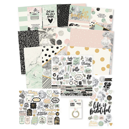 Simple Stories - Beautiful Collection - 12 x 12 Collector's Essential Kit with Foil Accents