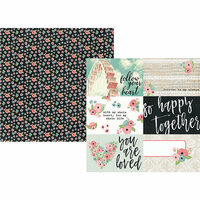 Simple Stories - Romance Collection - 12 x 12 Double Sided Paper - 4 x 6 Horizontal Elements