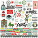 Simple Stories - Sub Zero Collection - 12 x 12 Cardstock Stickers - Combo