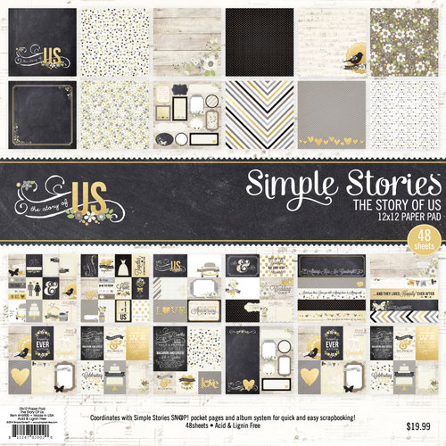 Simple Stories - Story of Us Collection - 12 x 12 Paper Pad