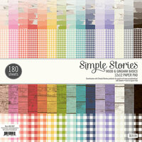 Simple Stories - 12 x 12 Paper Pad - Wood and Gingham Basics