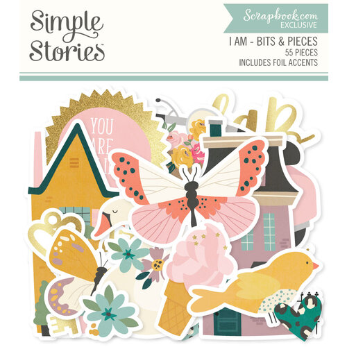 Simple Stories - I Am Collection - Ephemera - Bits and Pieces with Foil Accents