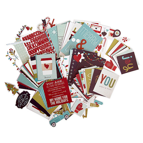 Simple Stories - SNAP Collection - Christmas - Embellishment Kit - 'Tis the Season