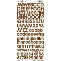 Moxxie - Cardstock Stickers - Alphabet - Brown