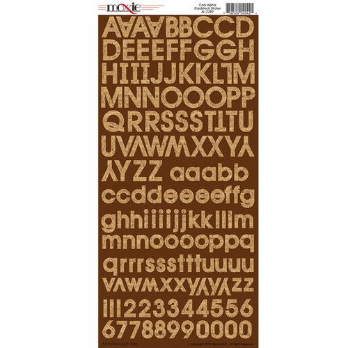 Moxxie - Cardstock Stickers - Alphabet - Cork