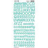 Moxxie - Cardstock Stickers - Alphabet - Turquoise