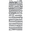Moxxie - Cardstock Stickers - Alphabet - Grey