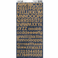 Moxxie - Country Chic Collection - Cardstock Stickers - Alphabet - Burlap