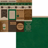 Moxxie - Coffee Addict Collection - 12 x 12 Double Sided Paper - Coffee Cutouts
