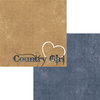 Moxxie - Country Chic Collection - 12 x 12 Double Sided Paper - Country Girl