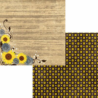 Moxxie - Country Chic Collection - 12 x 12 Double Sided Paper - Sunflowers