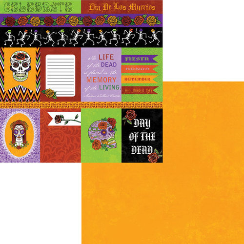Moxxie - Day of the Dead Collection - Halloween - 12 x 12 Double Sided Paper - Day of the Dead Cutouts