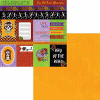 Moxxie - Day of the Dead Collection - Halloween - 12 x 12 Double Sided Paper - Day of the Dead Cutouts