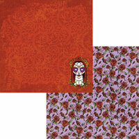 Moxxie - Day of the Dead Collection - Halloween - 12 x 12 Double Sided Paper - Rose Adorned