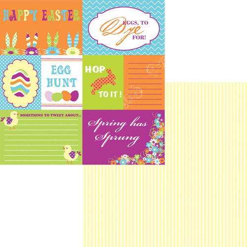 Moxxie - Easterrific Collection - 12 x 12 Double Sided Paper - Easter Journal Cards