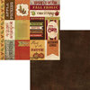 Moxxie - Fall Harvest Collection - 12 x 12 Double Sided Paper - Fall Cutouts