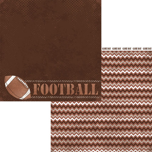 Moxxie - Grid Iron Collection - 12 x 12 Double Sided Paper - Football