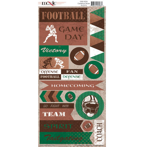 Moxxie - Grid Iron Collection - Cardstock Stickers - Football