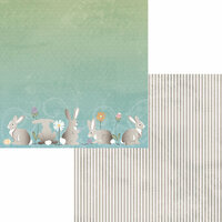 Moxxie - Hoppy Easter Collection - 12 x 12 Double Sided Paper - Cottontail