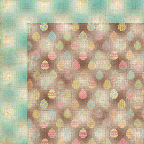 Homespun Easter Collection - 12 x 12 Double Sided Paper - Egg-streme by Moxxie