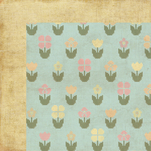 Homespun Easter Collection - 12 x 12 Double Sided Paper - Bloomin by Moxxie