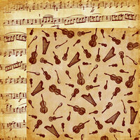 Moxxie - Musically Inclined Collection - 12 x 12 Double Sided Paper - Strings