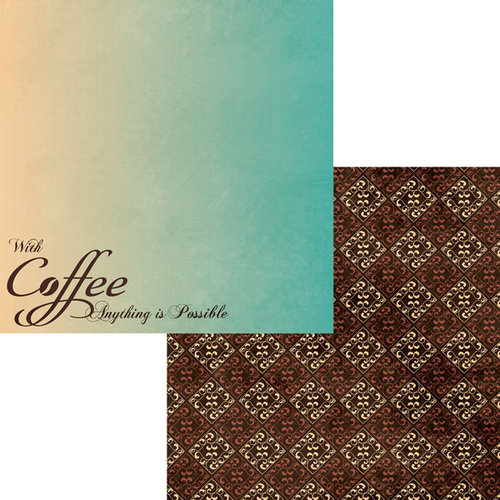 Moxxie - Perfect Blend Collection - 12 x 12 Double Sided Paper - Coffee