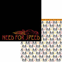 Moxxie - Racing Collection - 12 x 12 Double Sided Paper - Speed