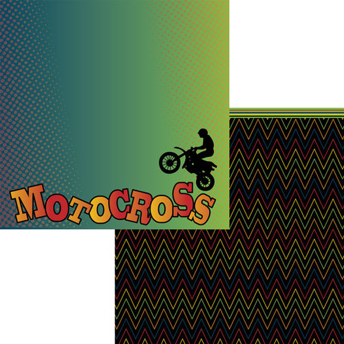 Moxxie - Racing Collection - 12 x 12 Double Sided Paper - Motocross