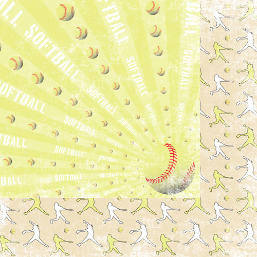 Moxxie - Curve Ball Collection - 12 x 12 Double Sided Paper - It's Outta Here