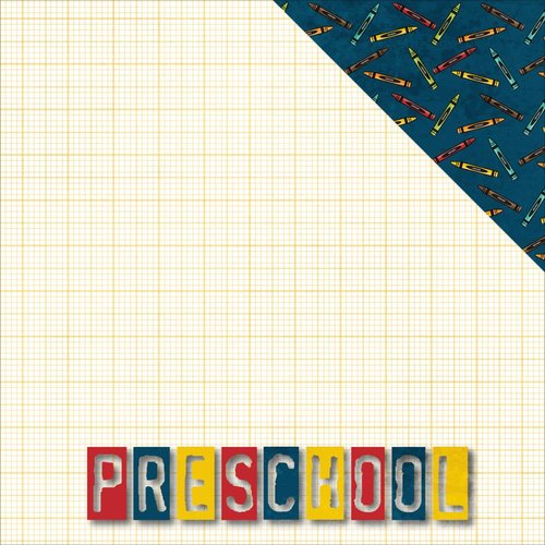 Moxxie - School Days Collection - 12 x 12 Double Sided Paper - Preschool