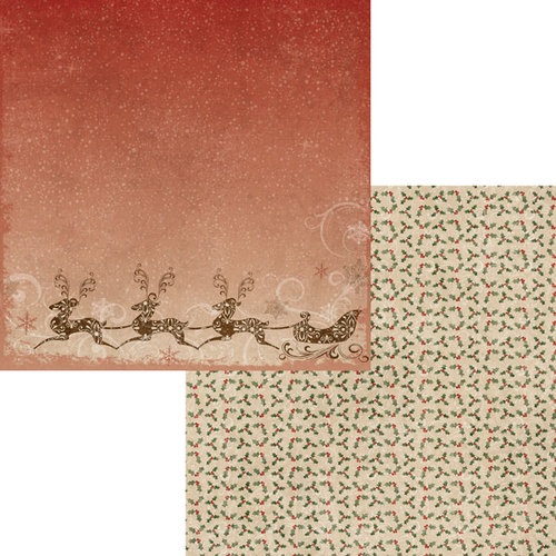 Moxxie - Season's Greetings Collection - Christmas - 12 x 12 Double Sided Paper - Dash Away All
