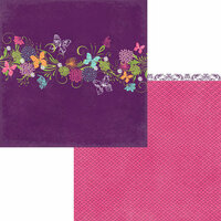 Moxxie - Springtime Collection - 12 x 12 Double Sided Paper - Butterfly Garden